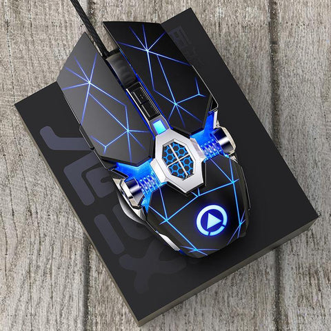 Silver carving ghost mackerel gaming mechanical mouse - Gamer Z Paradise