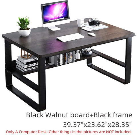Standing Computer Desk Simple and Modern Writing Desk Dormitory Desk with Storage Board for Student - Gamer Z Paradise