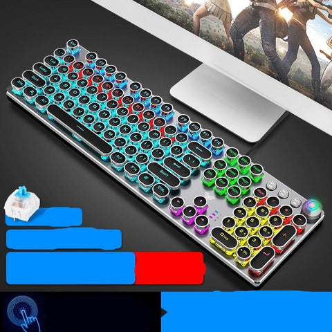 Steampunk Gaming Mechanical Keyboard Green Axis Black Axis - Gamer Z Paradise