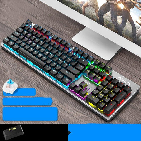 Steampunk Gaming Mechanical Keyboard Green Axis Black Axis - Gamer Z Paradise