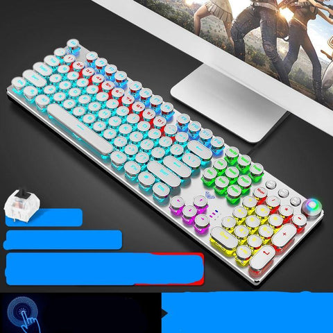 Steampunk Gaming Mechanical Keyboard Green Axis Black Axis - Gamer Z Paradise