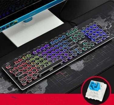 Steampunk Retro Keyboard - Gamer Z Paradise