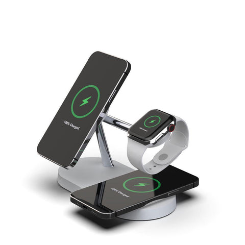 Three-in-one Smart Fast Charging 15W Fast Magnetic Wireless Charger - Gamer Z Paradise