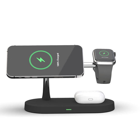 Three-in-one Smart Fast Charging 15W Fast Magnetic Wireless Charger - Gamer Z Paradise