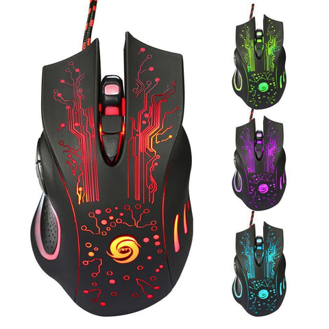 USB Wired Gaming Mouse 5500DPI Adjustable 7 Buttons LED Backlit Professional Gamer Mice Ergonomic Computer Mouse for PC Laptop - Gamer Z Paradise