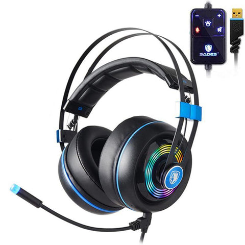 Wire-Controlled Headset With Colorful Surround Stereo Sound - Gamer Z Paradise