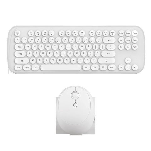 Wireless Keyboard And Mouse Set Girls Color Retro - Gamer Z Paradise