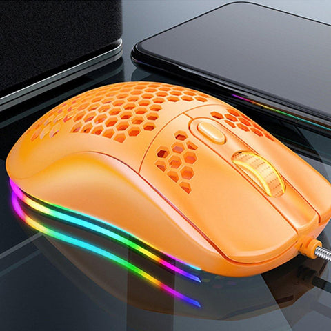 YINDIAO G7 Wired Gaming Mouse 7200DPI RGB Backlight Computer Mouse Honeycomb Hollow Mice for Computer Laptop PC Gamer - Gamer Z Paradise