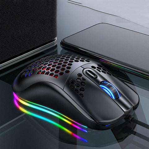 YINDIAO G7 Wired Gaming Mouse 7200DPI RGB Backlight Computer Mouse Honeycomb Hollow Mice for Computer Laptop PC Gamer - Gamer Z Paradise