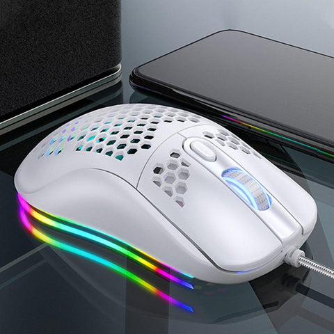 YINDIAO G7 Wired Gaming Mouse 7200DPI RGB Backlight Computer Mouse Honeycomb Hollow Mice for Computer Laptop PC Gamer - Gamer Z Paradise