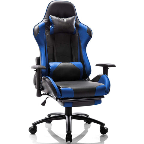 Zibbizo Massage Gaming Chair with Footrest Computer Chair Adjustable Swivel Recliner with Headrest and Lumbar Pillow Desk Chair - Gamer Z Paradise