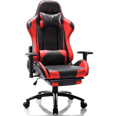 Zibbizo Massage Gaming Chair with Footrest Computer Chair Adjustable Swivel Recliner with Headrest and Lumbar Pillow Desk Chair - Gamer Z Paradise